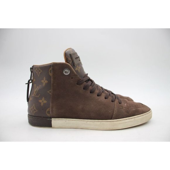 Louis Vuitton Line Zip-Up leather Suede Men's Size 6.5 - Picture 4 of 12